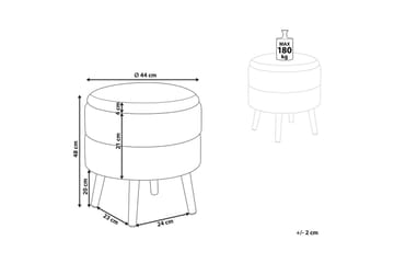 Pall Okaton Hvit/lyst tre - Hvit/lyst tre - Møbler - Stoler - Krakk - Fotskammel