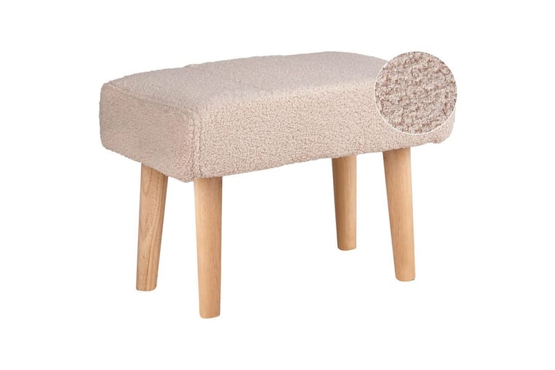 Pall Takoma Beige/lyst tre - Beige/lyst tre - Møbler - Stoler - Krakk - Fotskammel