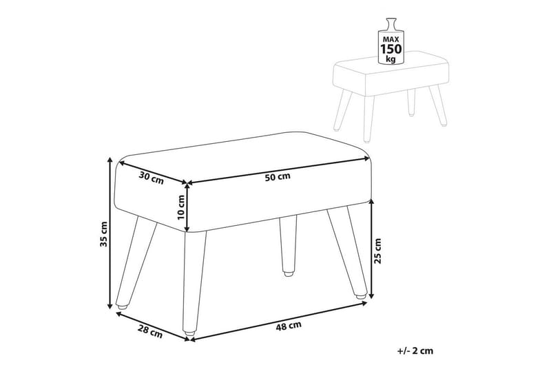 Pall Takoma Hvit/lyst tre - Hvit/lyst tre - Møbler - Stoler - Krakk - Fotskammel