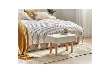 Pall Takoma Hvit/lyst tre - Hvit/lyst tre - Møbler - Stoler - Krakk - Fotskammel