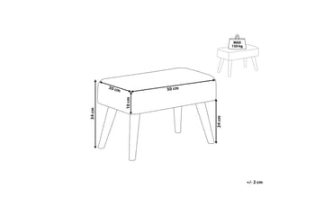 Pall Takoma II Grå/lyst tre - Grå/lyst tre - Møbler - Stoler - Krakk - Fotskammel