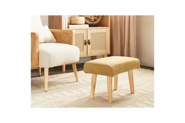 Pall Takoma II Gul/lys tre - Gul/lys tre - Møbler - Stoler - Krakk - Fotskammel