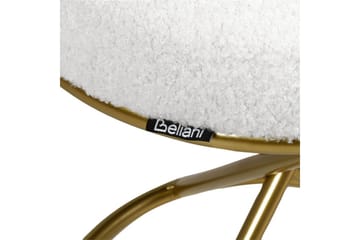 Pall Presho Hvitt/gull - Hvitt/gull - Møbler - Stoler - Krakk - Fotskammel