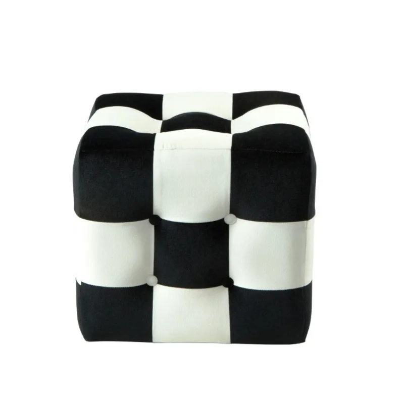 Peticire Sittepuff 42 cm, Svart og hvit