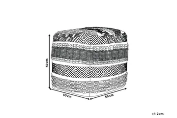 Abuzaid Sittepuff 50x50 cm - Hvit - Møbler - Stoler - Krakk - Puff