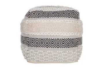 Abuzaid Sittepuff 50x50 cm - Hvit - Møbler - Stoler - Krakk - Puff