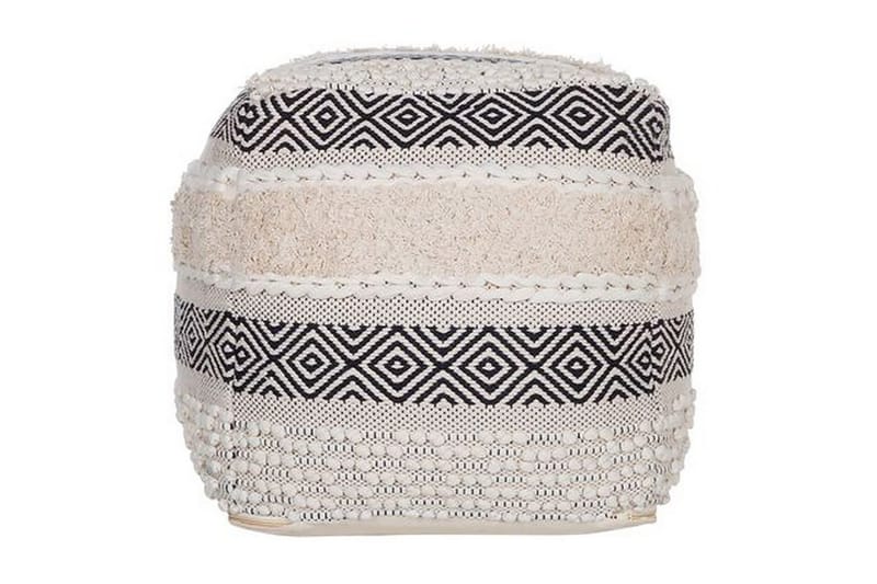 Abuzaid Sittepuff 50x50 cm, Hvit