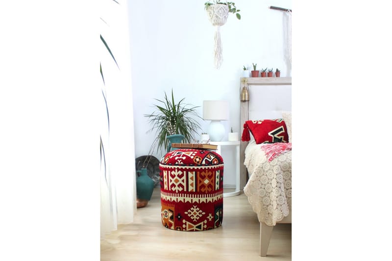 Amsterdam Sittepuff 40 cm - Flerfarget - Møbler - Stoler - Krakk - Puff