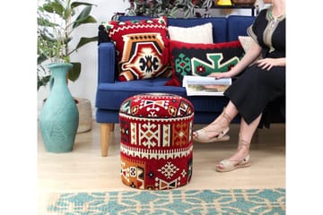 Amsterdam Sittepuff 40 cm - Flerfarget - Møbler - Stoler - Krakk - Puff