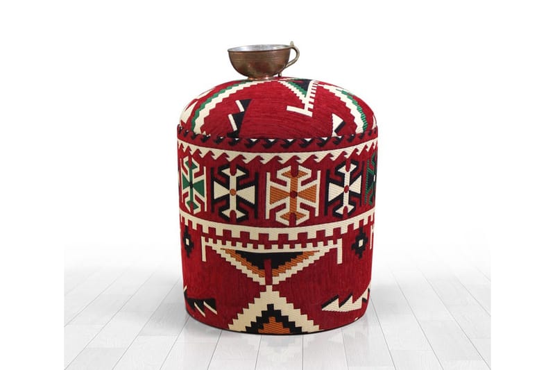 Amsterdam Sittepuff 40 cm, Rød/Svart