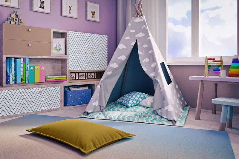 Anjara Sittepuff 40 cm - Marineblå - Møbler - Stoler - Krakk - Puff