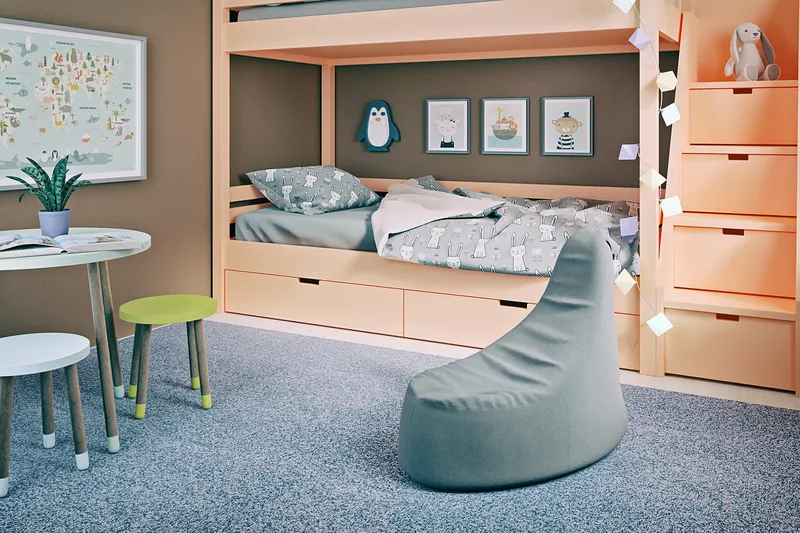 Ankala Sittepuff 90 cm, Grå