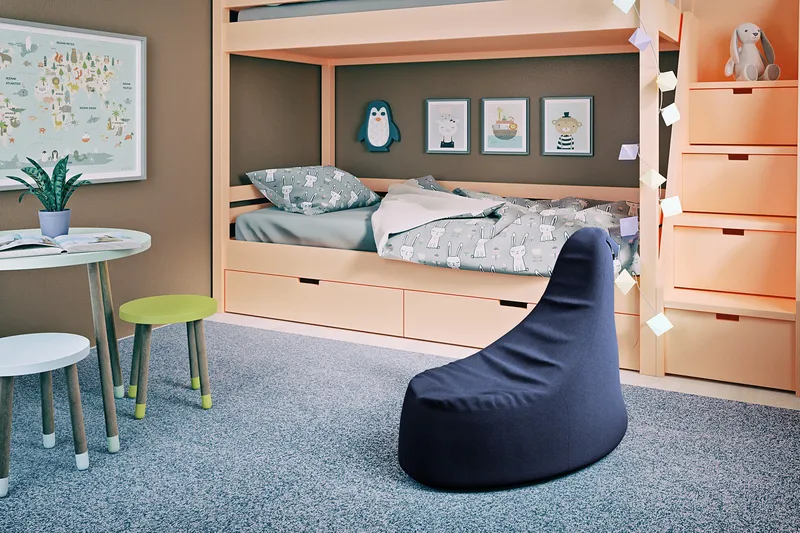 Ankala Sittepuff 90 cm, Marineblå