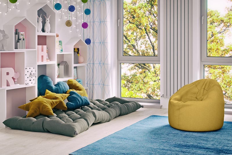 Arvind Sittepuff 120 cm - Gul - Møbler - Stoler - Krakk - Puff