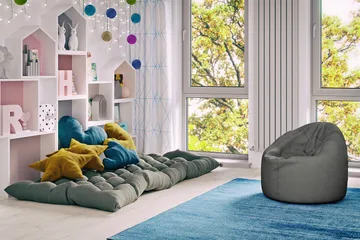 Arvind Sittepuff 120 cm - Mørkegrå - Møbler - Stoler - Krakk - Puff