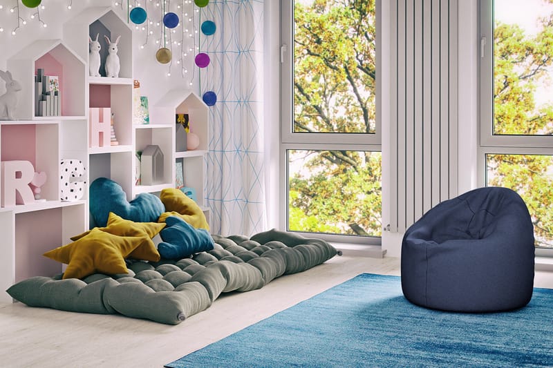 Arvind Sittepuff 120 cm - Marineblå - Møbler - Stoler - Krakk - Puff