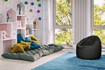 Arvind Sittepuff 120 cm - Svart - Møbler - Stoler - Krakk - Puff