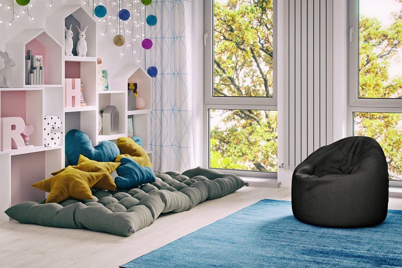 Arvind Sittepuff 120 cm - Svart - Møbler - Stoler - Krakk - Puff