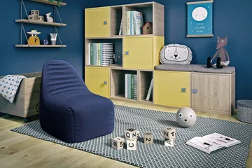 Asaka Sittepuff 80 cm - Marineblå - Møbler - Stoler - Krakk - Puff