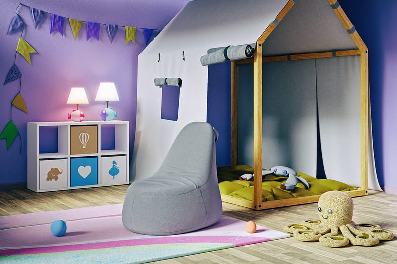 Asako Sittepuff 83 cm - Grå - Møbler - Stoler - Krakk - Puff