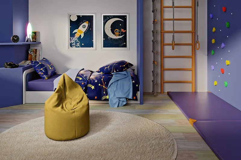 Asana Sittepuff 70 cm, Gul