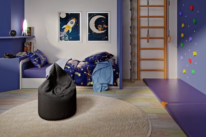 Asana Sittepuff 70 cm - Svart - Møbler - Stoler - Krakk - Puff