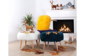 Baddeck Sittepuff 50 cm - Hvit - Møbler - Stoler - Krakk - Puff