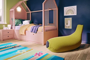 Bajinder Sittepuff 68 cm - Gul|Svart - Møbler - Stoler - Krakk - Puff