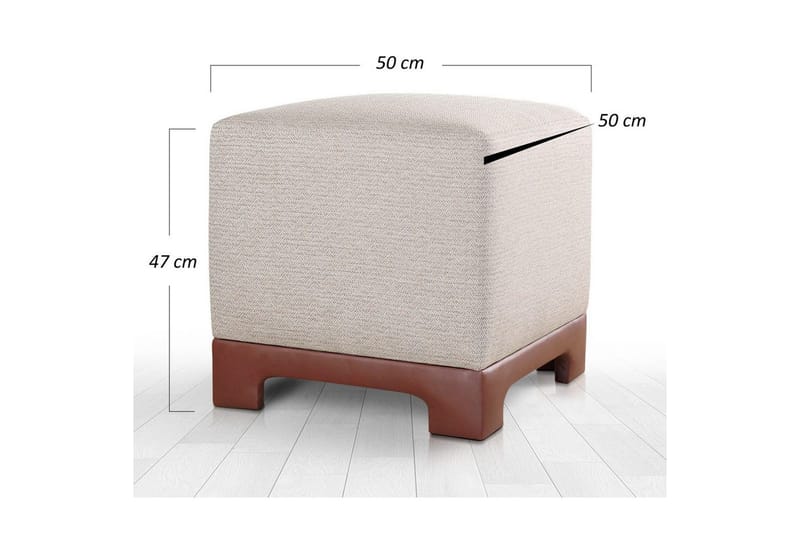 Puff Belarville Brun - Brun - Møbler - Stoler - Krakk - Puff