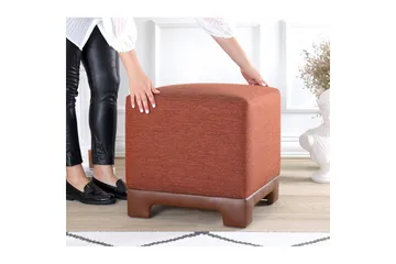 Puff Belarville Flis Rød - Flis Rød - Møbler - Stoler - Krakk - Puff