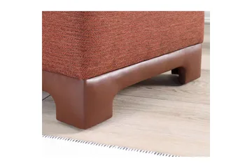 Puff Belarville Flis Rød - Flis Rød - Møbler - Stoler - Krakk - Puff