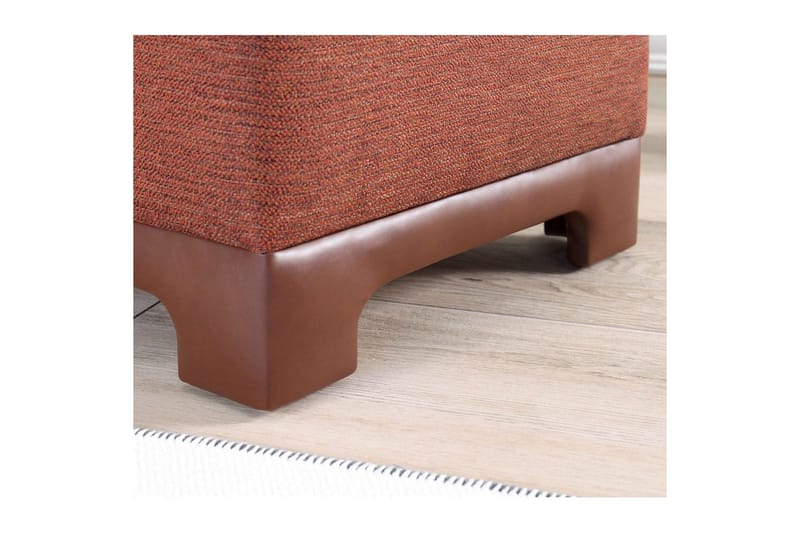 Puff Belarville Flis Rød - Flis Rød - Møbler - Stoler - Krakk - Puff