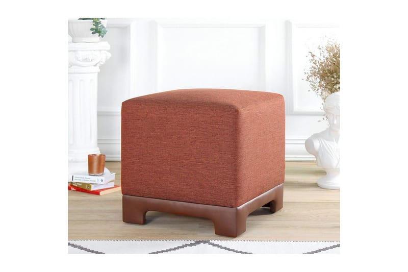 Puff Belarville Flis Rød - Flis Rød - Møbler - Stoler - Krakk - Puff