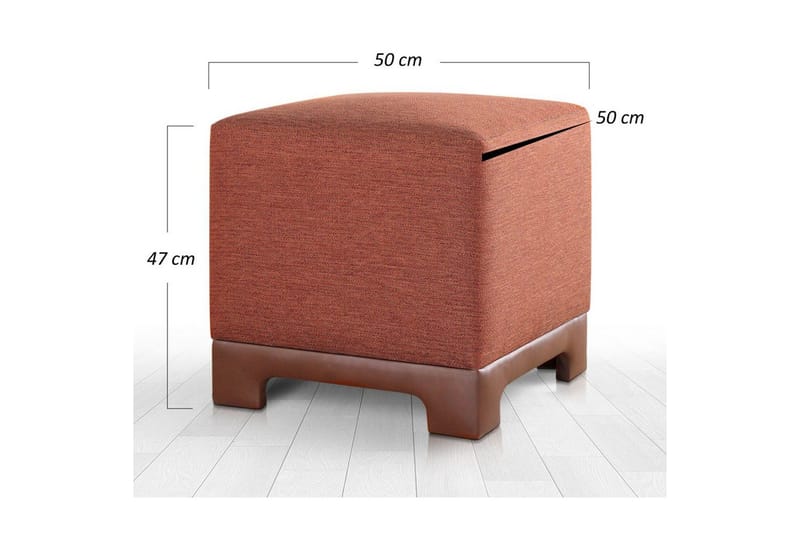 Puff Belarville Flis Rød - Flis Rød - Møbler - Stoler - Krakk - Puff