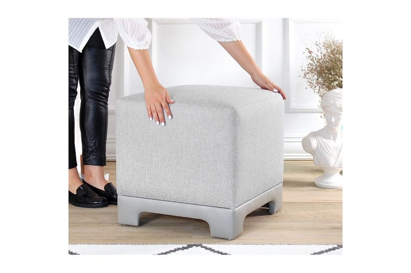 Puff Belarville Grå - Grå - Møbler - Stoler - Krakk - Puff