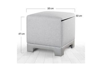 Puff Belarville Grå - Grå - Møbler - Stoler - Krakk - Puff