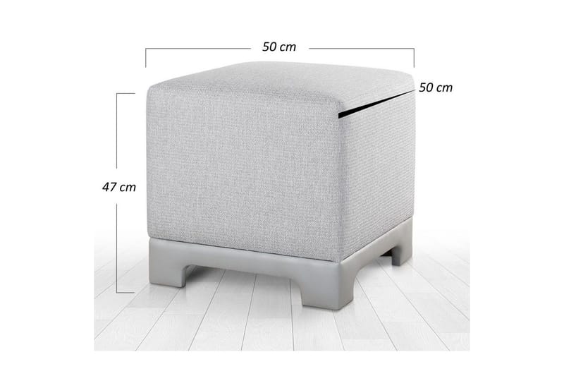 Puff Belarville Grå - Grå - Møbler - Stoler - Krakk - Puff