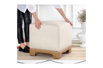 Puff Belarville Krem / Beige - Krem / Beige - Møbler - Stoler - Krakk - Puff