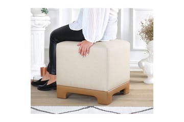 Puff Belarville Krem / Beige - Krem / Beige - Møbler - Stoler - Krakk - Puff