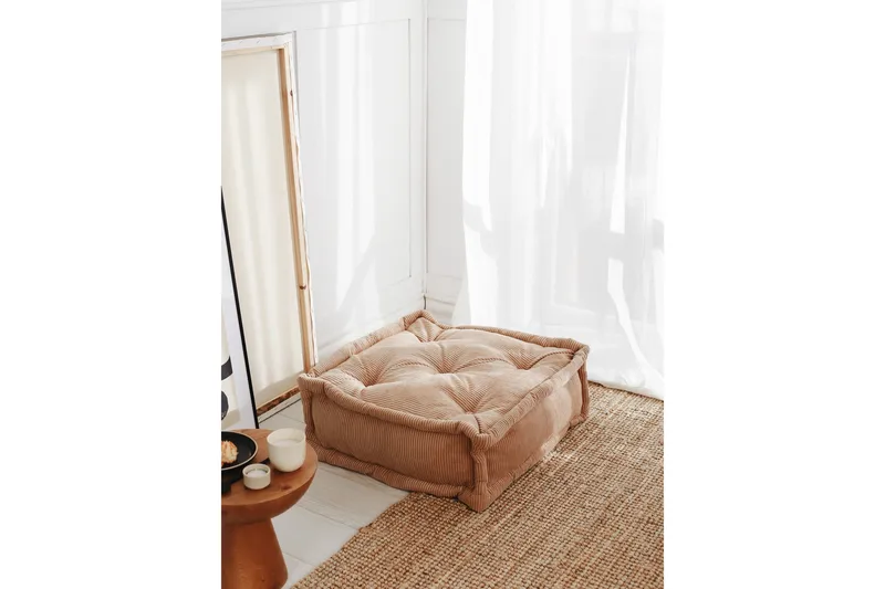 Biskuvi Sittepuff 55 cm - Camel - Møbler - Stoler - Krakk - Puff