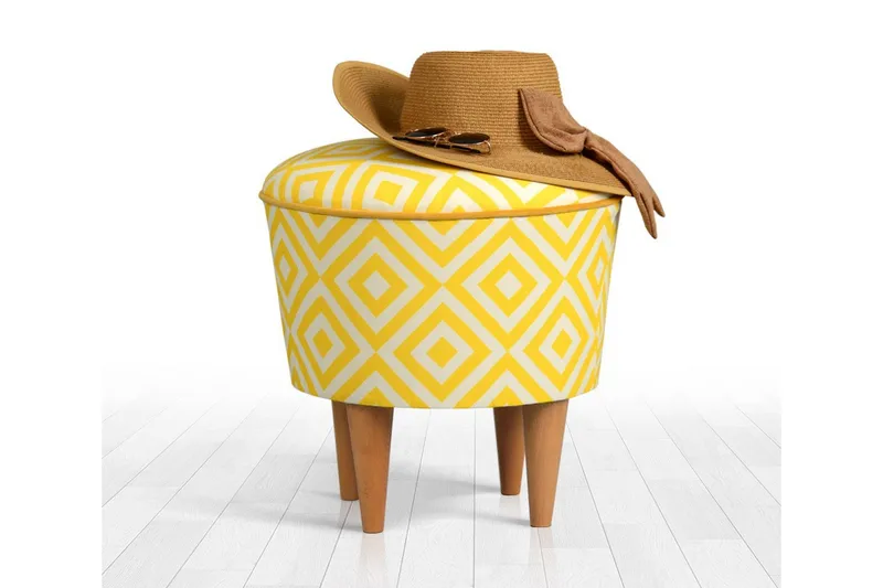 Bordentown Sittepuff 42 cm, Gul