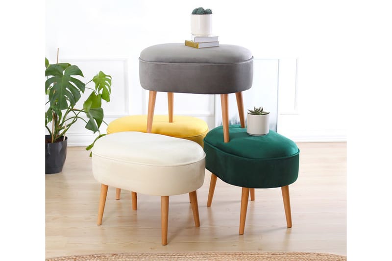 Bowie Sittepuff 63 cm - Beige - Møbler - Stoler - Krakk - Puff