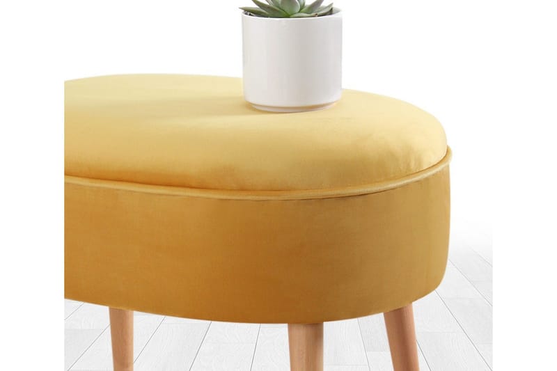 Bowie Sittepuff 63 cm - Gul - Møbler - Stoler - Krakk - Puff