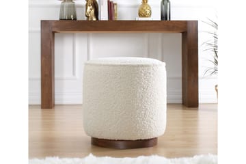 Braintree Sittepuff 42 cm - Hvit - Møbler - Stoler - Krakk - Puff