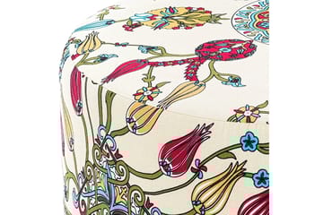 Cerasolo Sittepuff Rund - Fløyel/Beige/Rød/Natur - Møbler - Stoler - Krakk - Puff