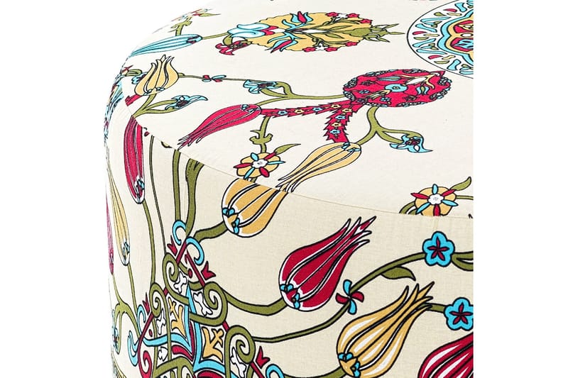 Cerasolo Sittepuff Rund - Fløyel/Beige/Rød/Natur - Møbler - Stoler - Krakk - Puff