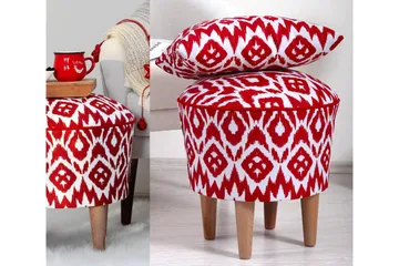 Charlottetown Sittepuff 42 cm - Rød - Møbler - Stoler - Krakk - Puff