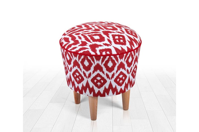 Charlottetown Sittepuff 42 cm - Rød - Møbler - Stoler - Krakk - Puff