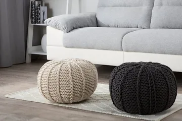 CONRAD II Puff 50 cm - Grå - Møbler - Stoler - Krakk - Puff