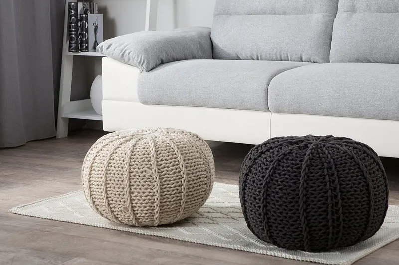 CONRAD II Puff 50 cm - Grå - Møbler - Stoler - Krakk - Puff